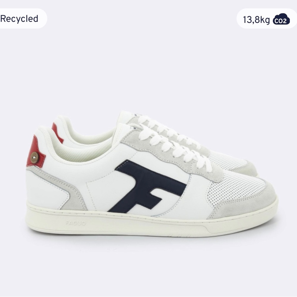 Faguo - Men’s Baskets Leather Sneakers (US Size 10)